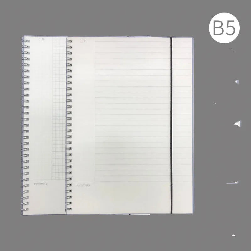 A4 hard cover notebook with PP material and choice of grid, line, or lattice ruling patterns