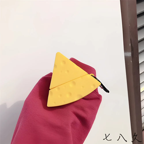 Yellow silicone protective cover for Apple AirPods 1, 2, and Pro 3 earphone cases