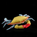 Super soft red sea crab plush toy with chemical fibre surface, 42cm wide from left foot to right foot