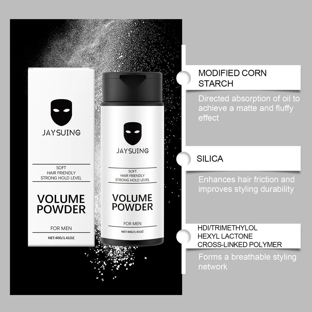 40g container of hair styling powder for adding volume and texture to hair