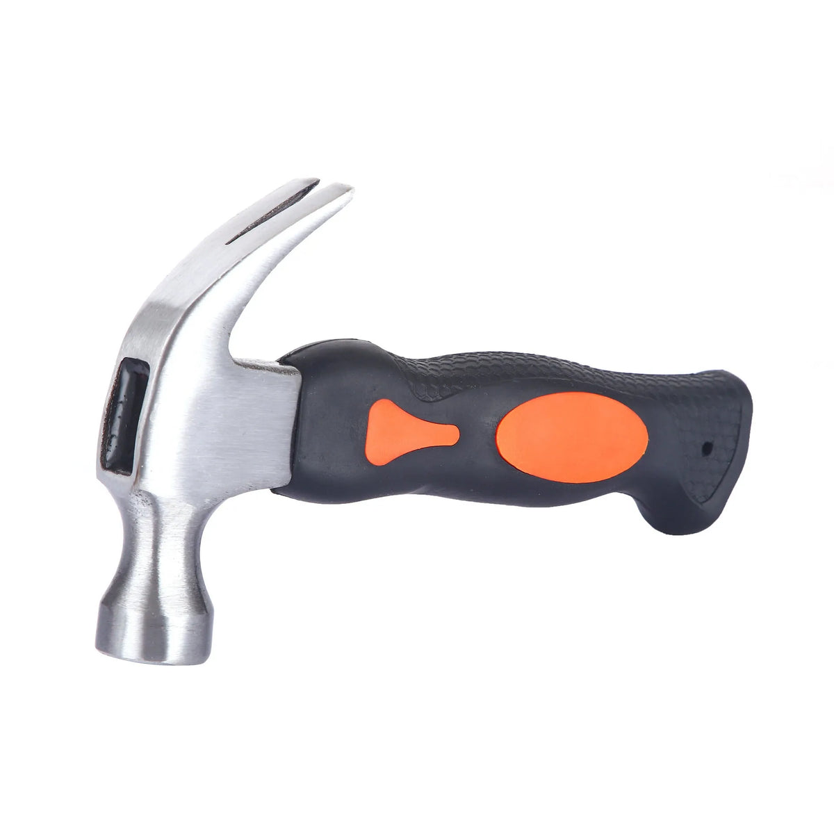 Nail hammer with high carbon steel head, non-slip handle, and pull-out staple function for carpentry and home repairs