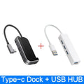 Silver aluminium grey Type-C docking station for iPad Pro with multiple connection ports