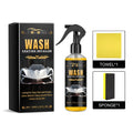 Car wash coating detailing spray kit with PET bottle, sponge and microfibre cloth