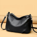 Genuine leather women's crossbody bag large capacity first layer cowhide in black, apricot, elephant gray
