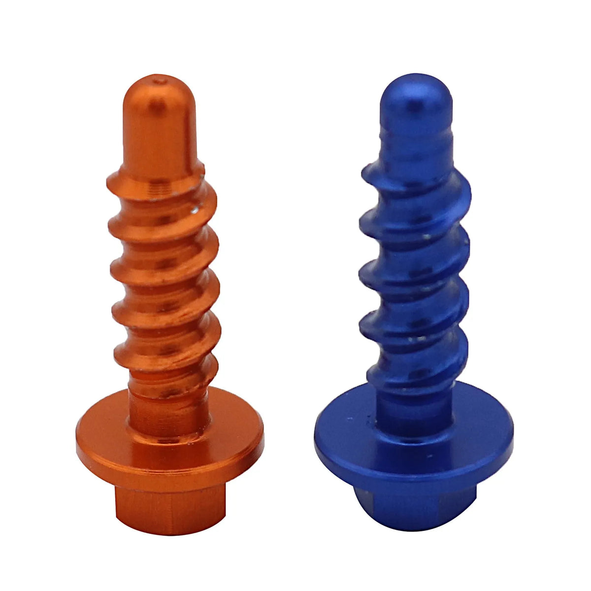 Set of ten T6061 aluminium self-tapping screws for KTM off-road motorcycle modifications in multiple colours
