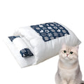 Winter cat bed with removable sleeping bag in four sizes for pets up to 11kg