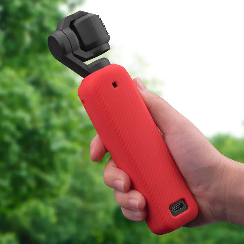 Black silicone protective sleeve for PTZ security camera showing stretchable design and non-slip texture