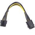 6-pin to 8-pin graphics card power extension cable showing both connector types