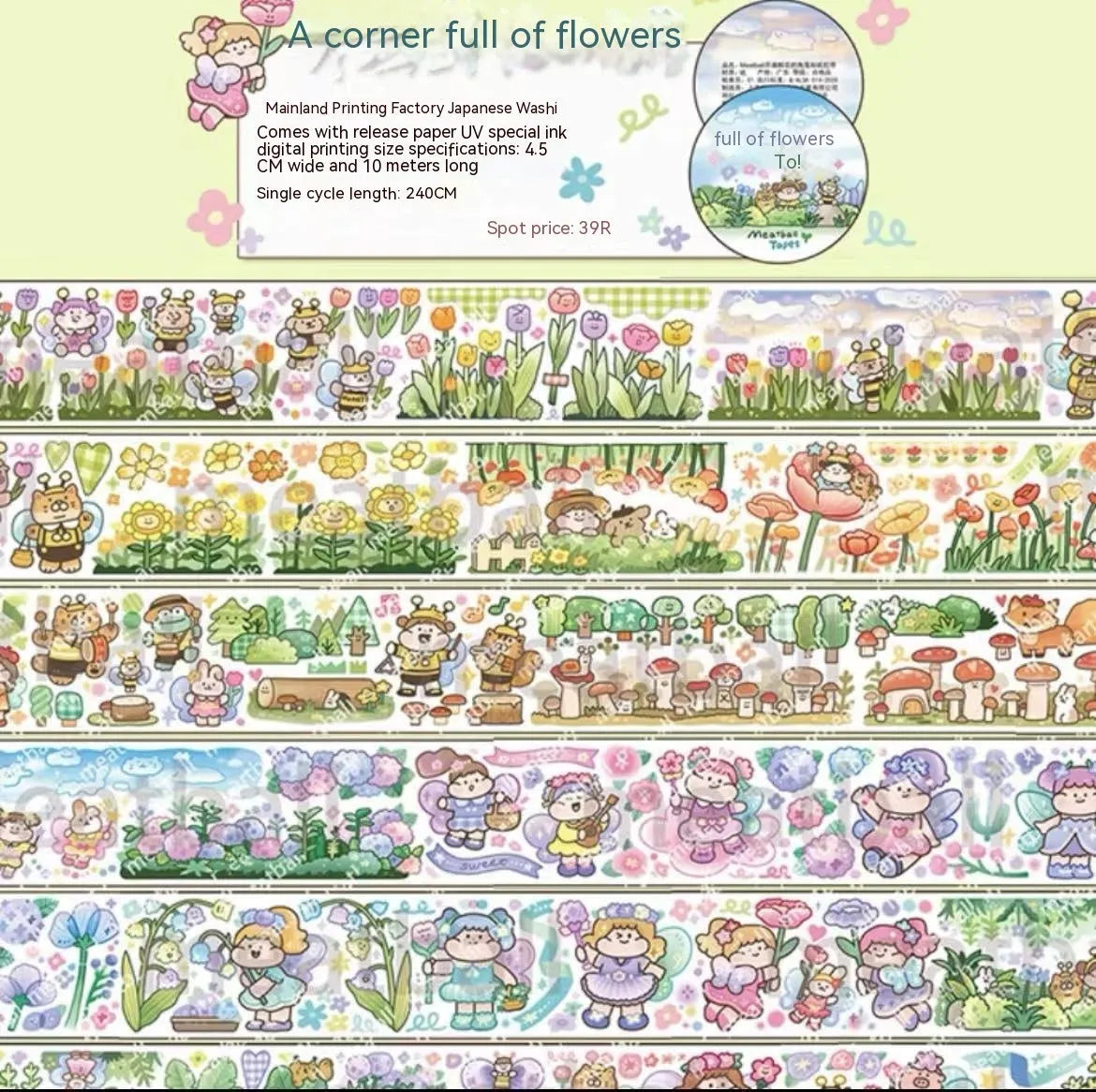 Colourful cartoon character stickers on Japanese paper for haemorrhoid tape packaging customisation