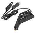 DJI Mini 2 dual electric car charger in metal black with two battery ports and USB output