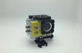 Waterproof sports camera recorder with 30 metre depth rating in black ABS plastic housing showing lens and 2.0 inch display screen