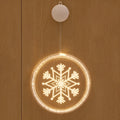 Christmas LED small decorative lantern in plastic, 22cm or 16cm, with festive snowflake, tree, Santa or reindeer design