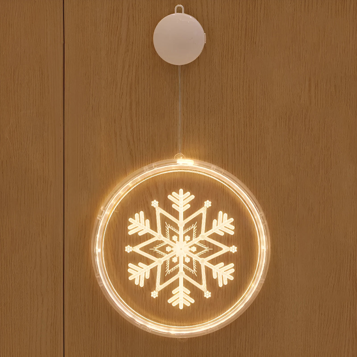 Christmas LED small decorative lantern in plastic, 22cm or 16cm, with festive snowflake, tree, Santa or reindeer design