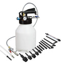 Pneumatic automatic transmission oil changer machine with tank filler on garage floor