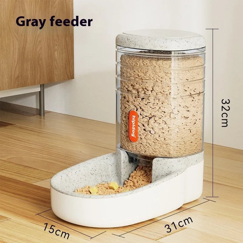 Blue automatic pet water fountain with 3.8 litre capacity for cats and dogs on a floor.