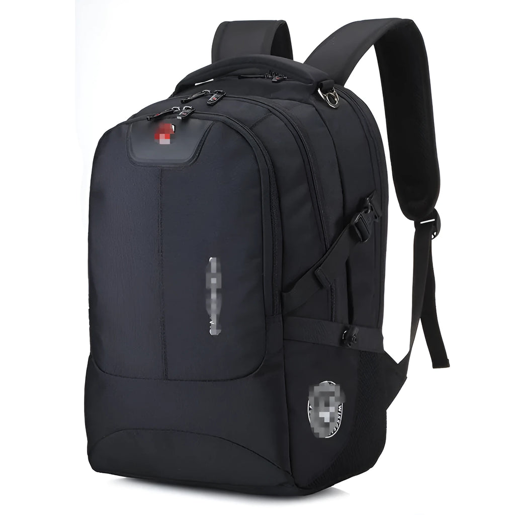 Men's Oxford cloth shoulder computer bag in plain design with handle and zipper, suitable for 15 or 17 inch laptops