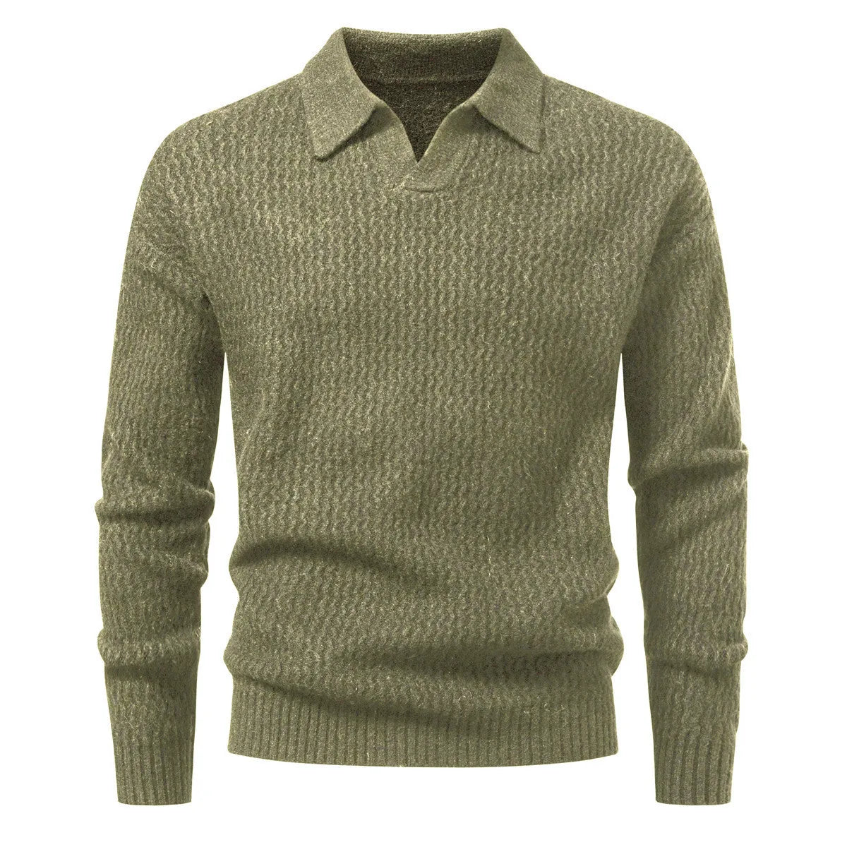 Men's solid colour cable knit turtleneck sweater, thickened polyester pullover, loose fit, available in black and light gray