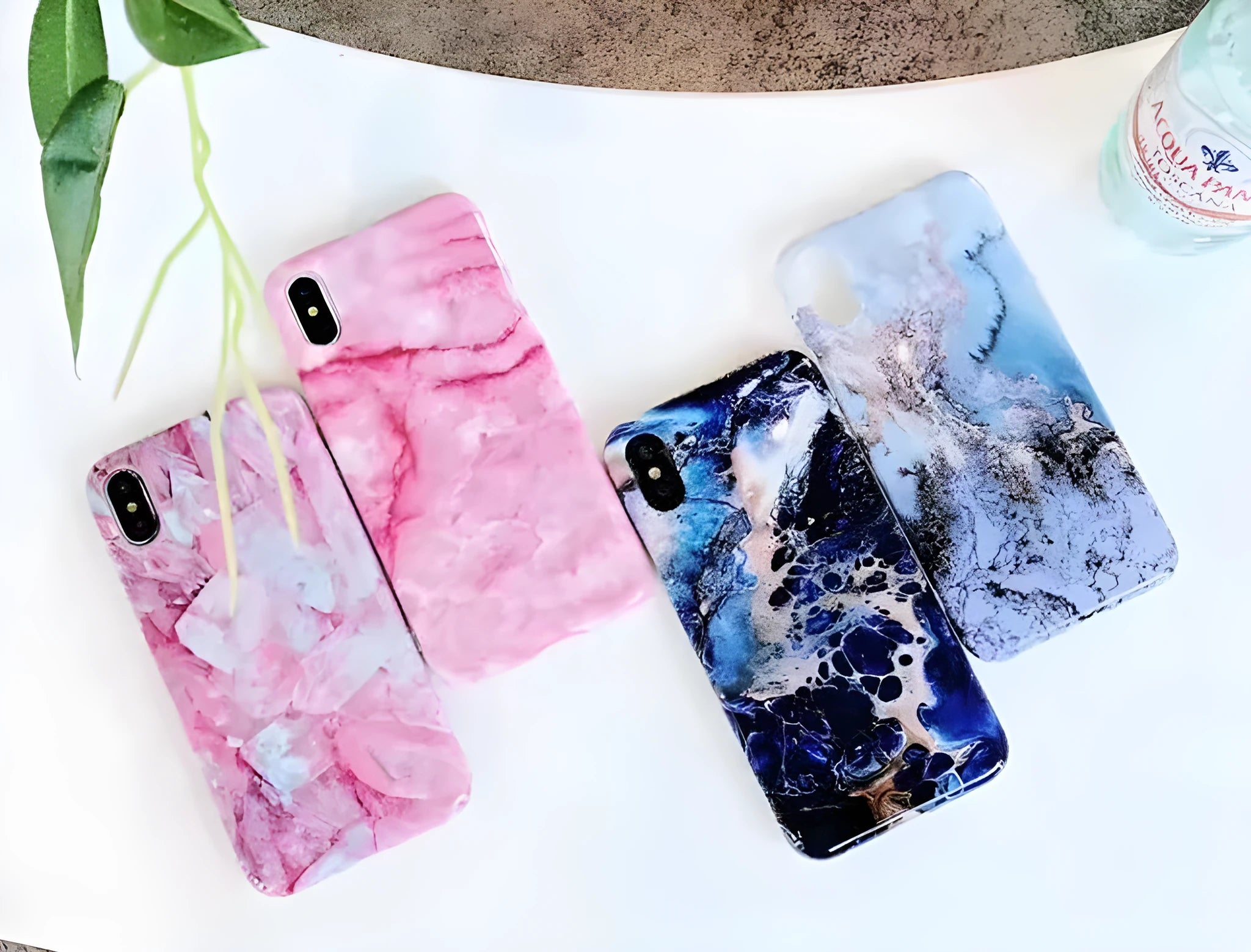 Colourful stone image pattern soft back cover phone case for iPhone models