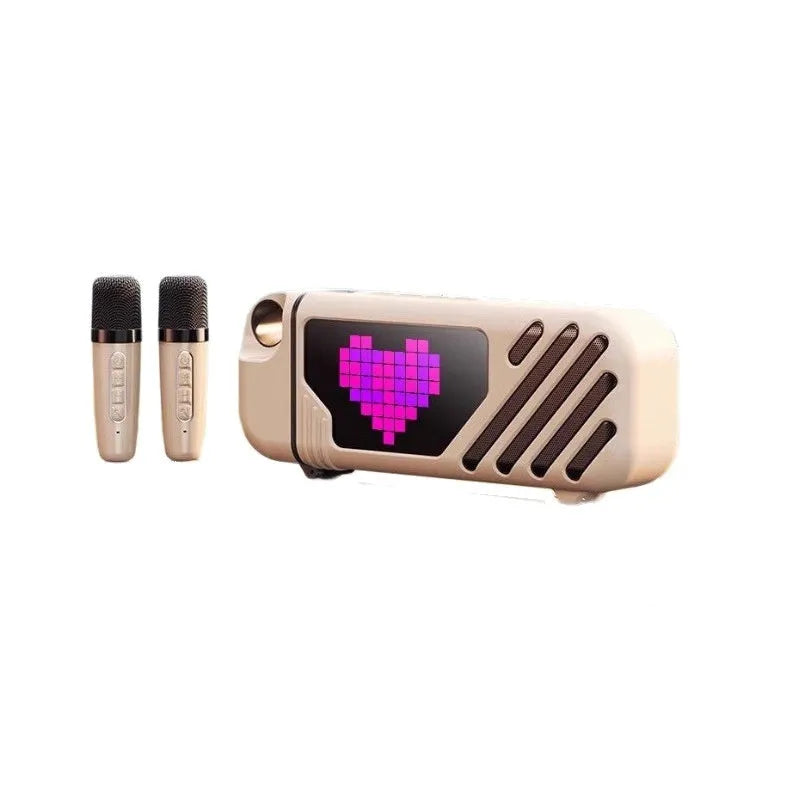 K18PRO Pixel Edition Bluetooth speaker microphone in Milky White with control buttons and microphone grille