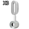 Self-cleaning hair brush with air cushion design and one-key cleaning function in various colour options