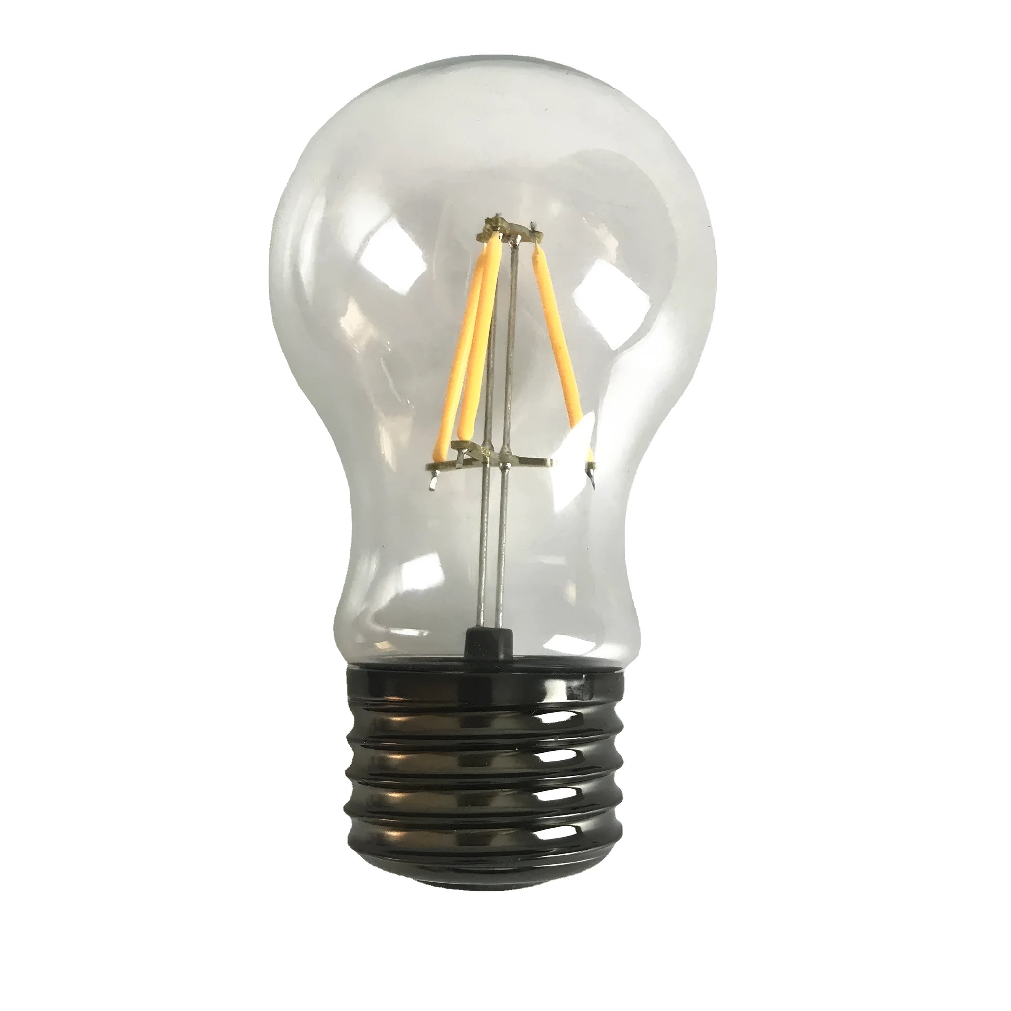 Magnetic levitation desk lamp with floating bulb on a solid wood colour base.