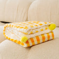 Soft blue coral fleece pet blanket for dog or cat bed.