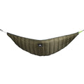 Army green lightweight full length hammock sleeping bag with 200g hollow cotton fill and compression bag
