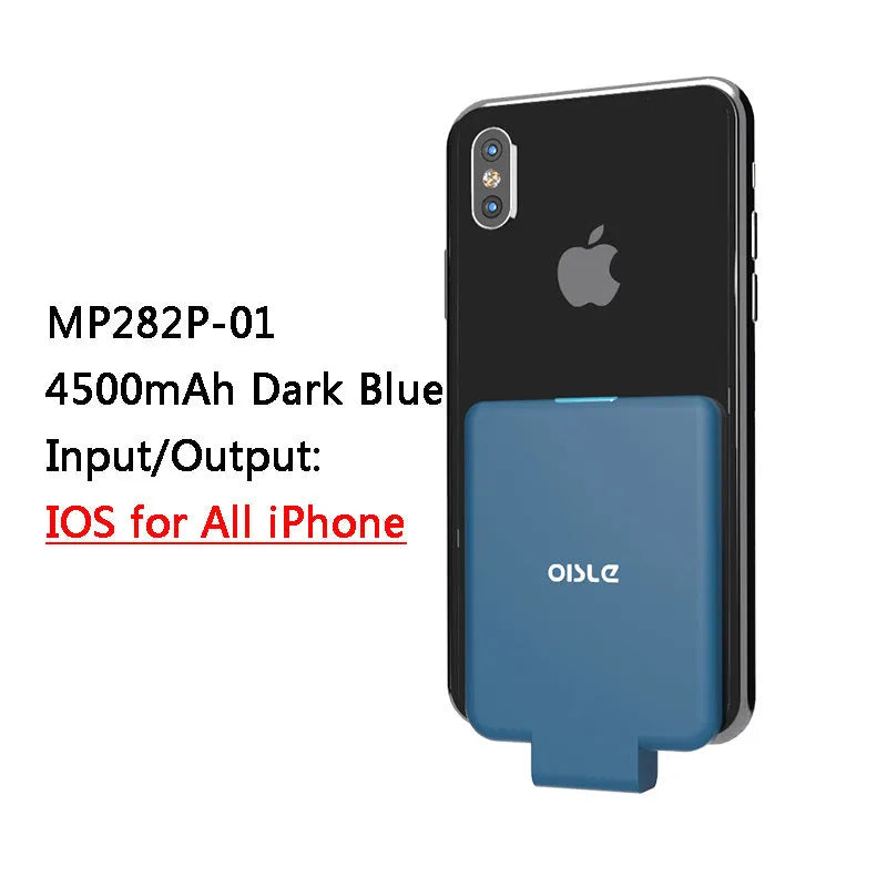 MP282P 4500mAh back clip battery power bank for iPhone Android USB-C in multiple colours