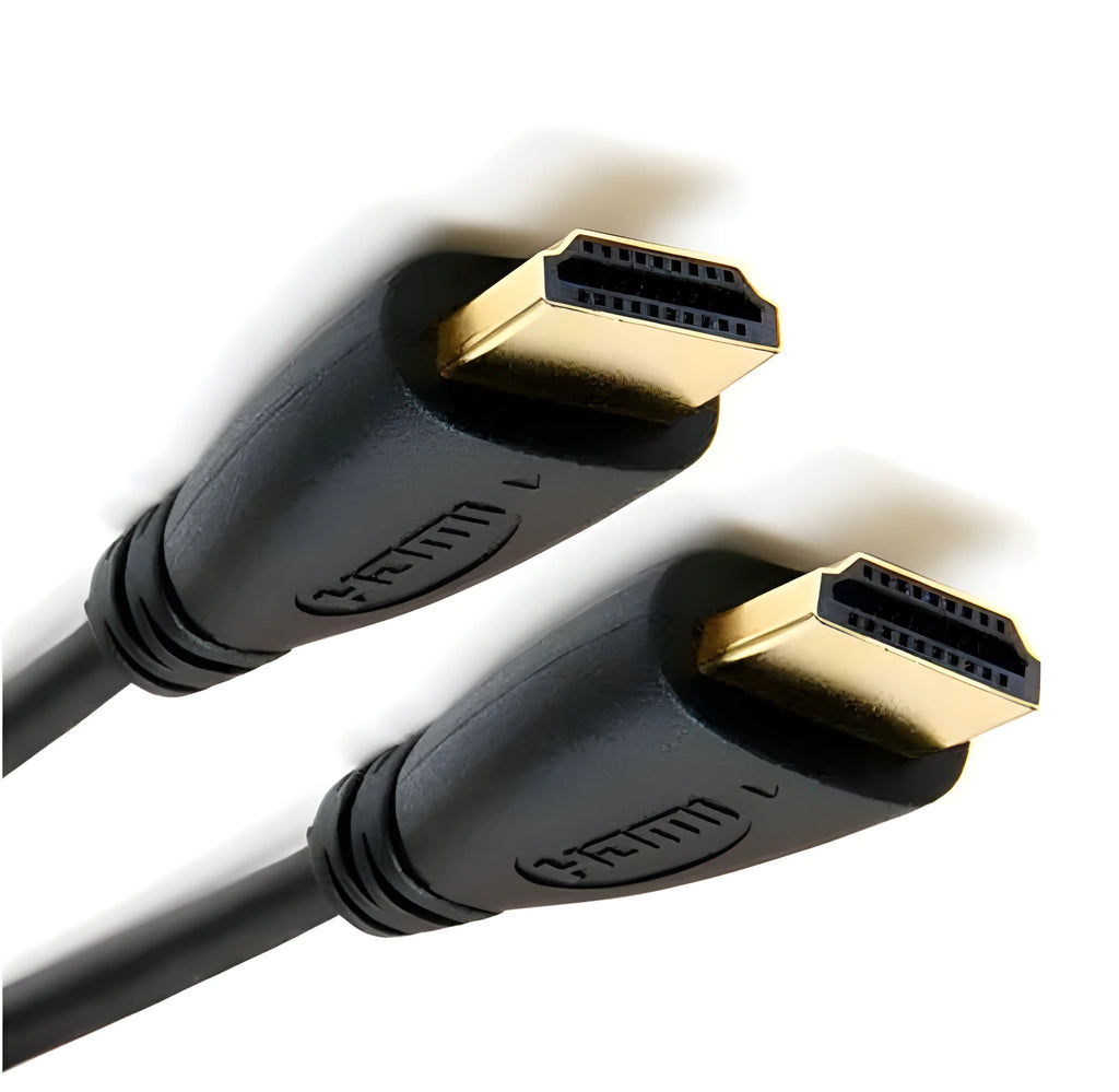 Gold plated HDMI cable with male connectors in various lengths from 0.3 to 5 metres