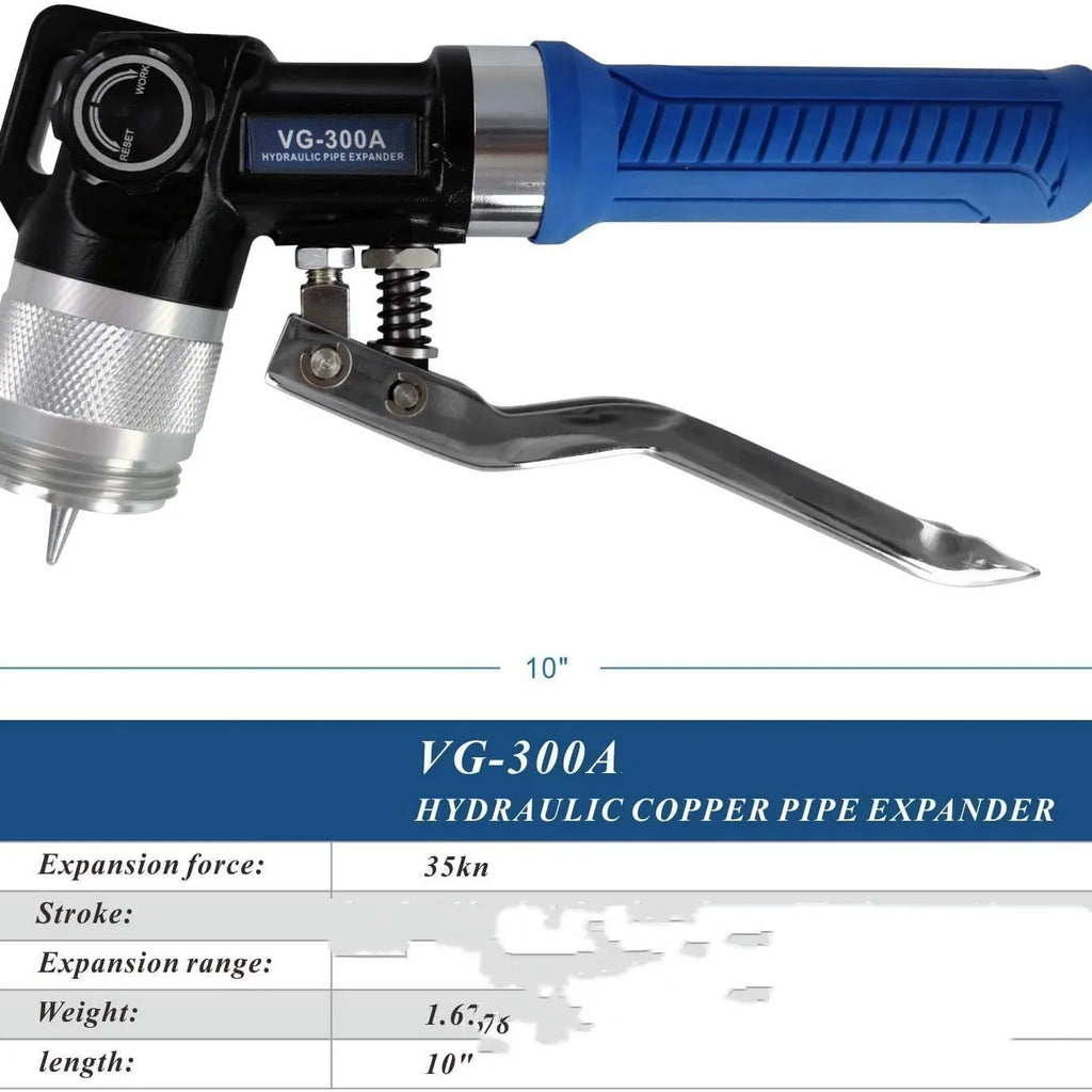 VG-300 style hydraulic tube expander tool for refrigeration maintenance