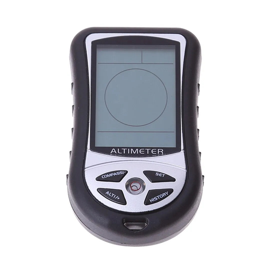 8-in-1 handheld digital altimeter 90x50x20mm ABS with compass, barometer and backlight for mountaineering and fishing