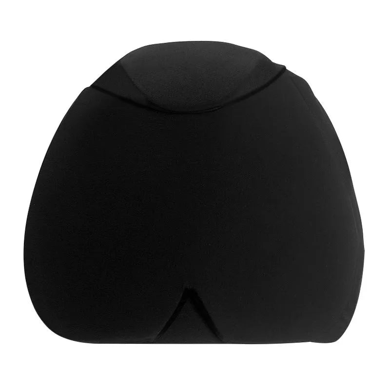 A simple solid colour fully enclosed cold compress cap made from polyester fabric.