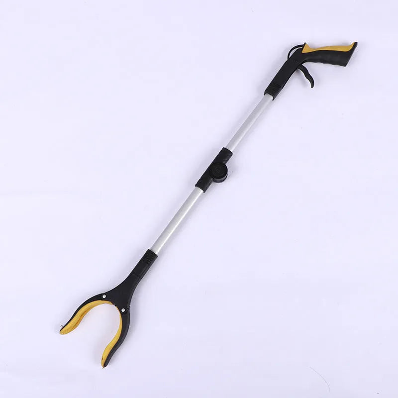 Foldable aluminium garbage clamp with extended 80cm arm and magnet attachment in blue handle colour