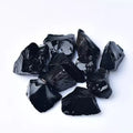 Natural obsidian rough stone large gravel black colour European style 100g pack