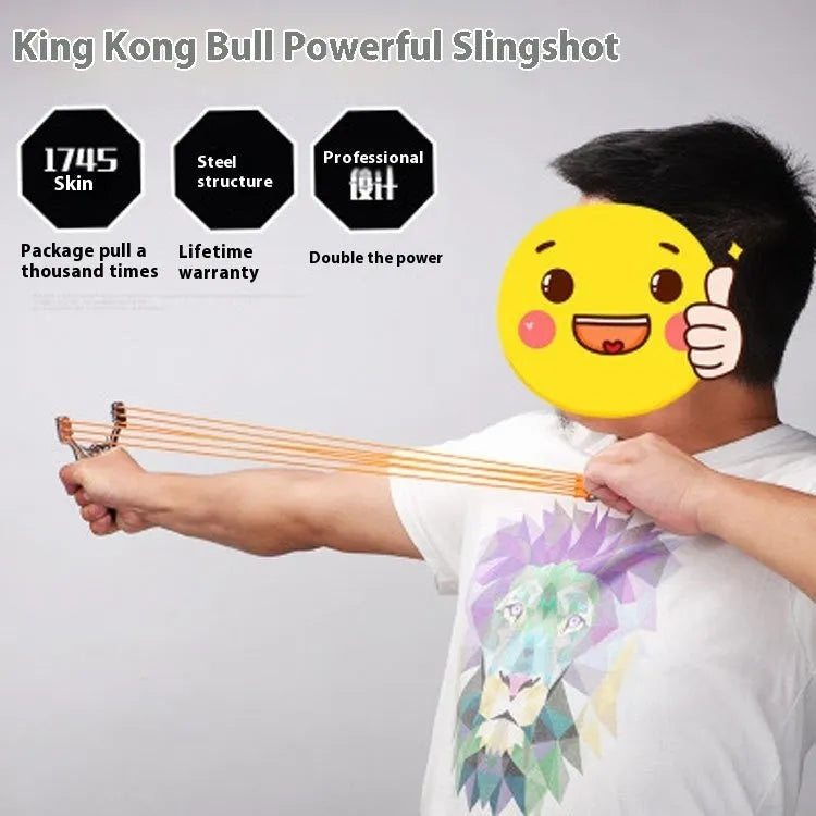 Traditional zinc alloy slingshot with dawei power card ball bow construction