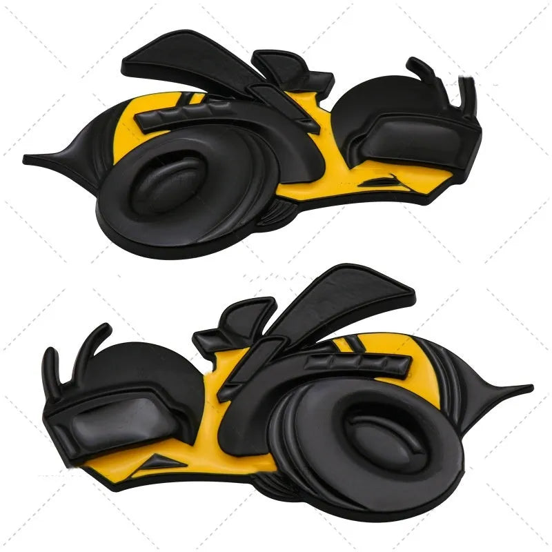 Large zinc alloy Big Bee bumper sticker measuring 11.2 by 6.2 centimetres