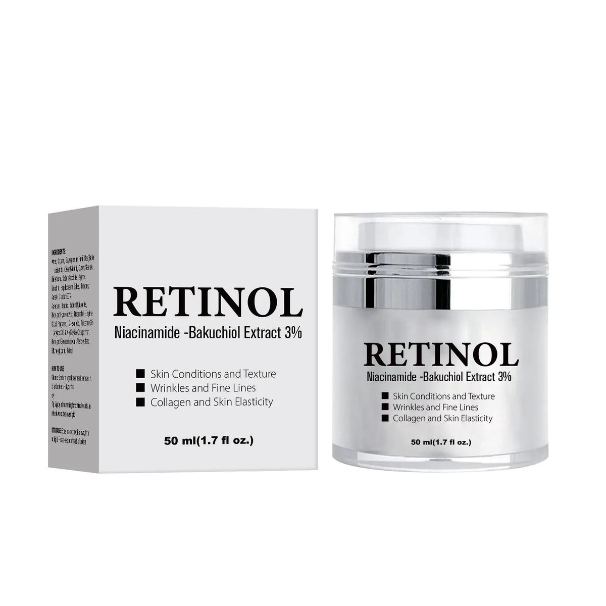 Retinol face cream 50ml for tender skin, whitening, moisturising and anti-wrinkle repair
