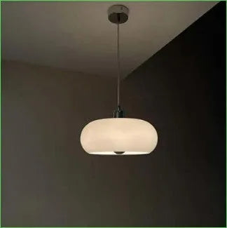 Bauhaus three headed egg tart glass pendant light in milky white retro ceiling chandelier