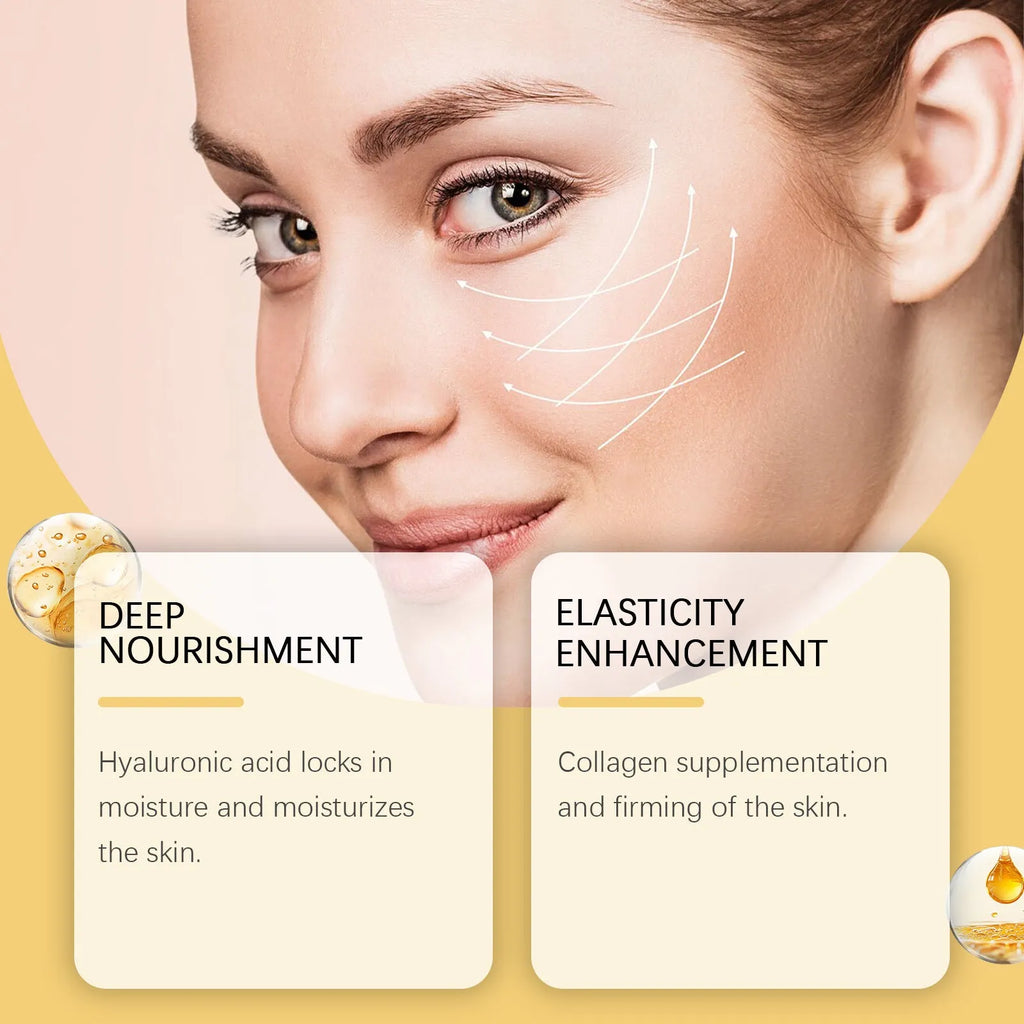 50g jar of neck cream with hyaluronic acid, collagen and peptides for neck and décolletage skincare
