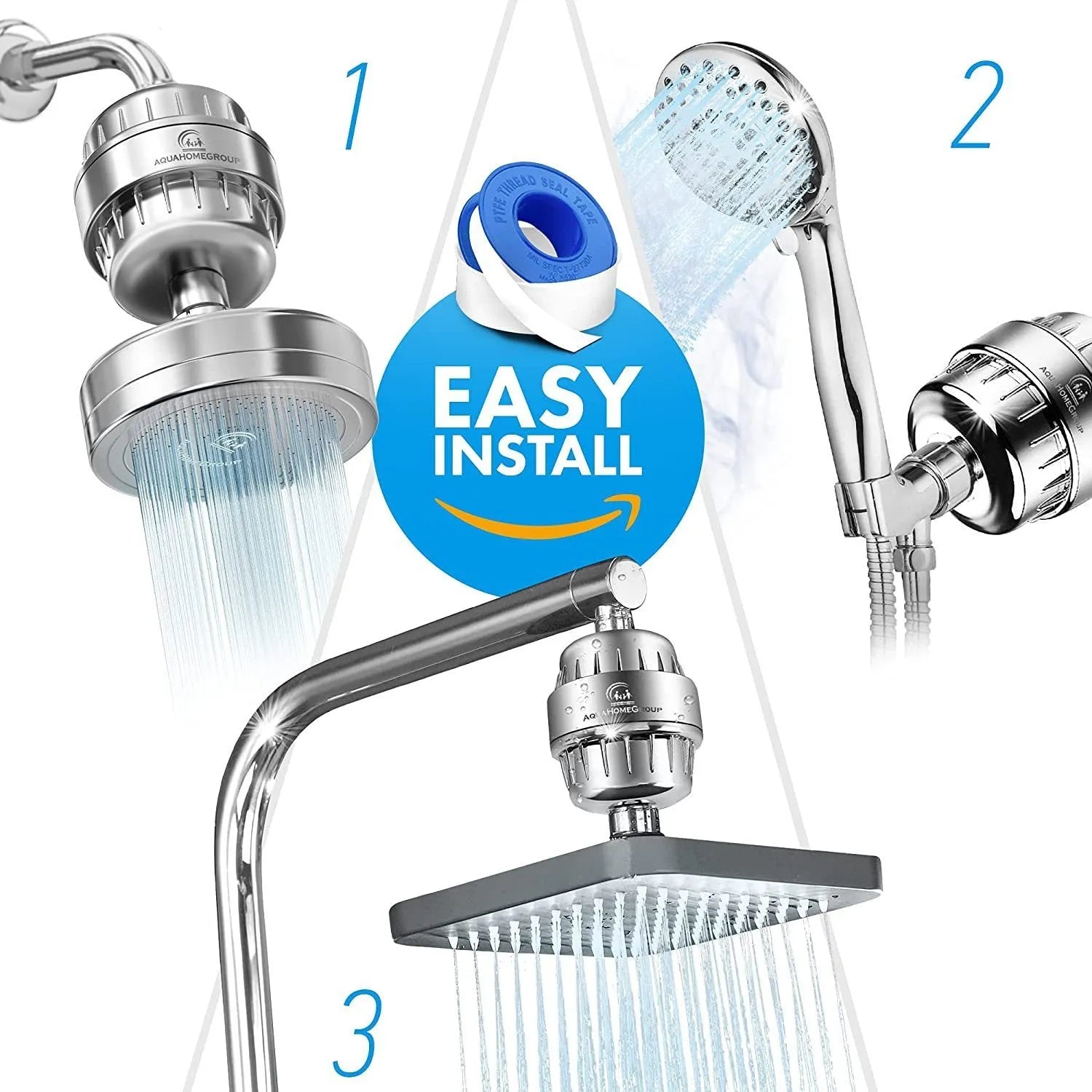 17-layer shower filter with activated carbon and ABS housing for tap water filtration
