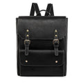 Korean style retro simple backpack in soft PU leather available in four neutral colours