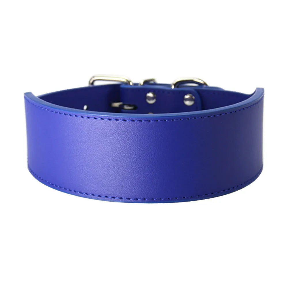 Fish-shaped leather dog collar in five colours with adjustable sizing and anti-breaking design