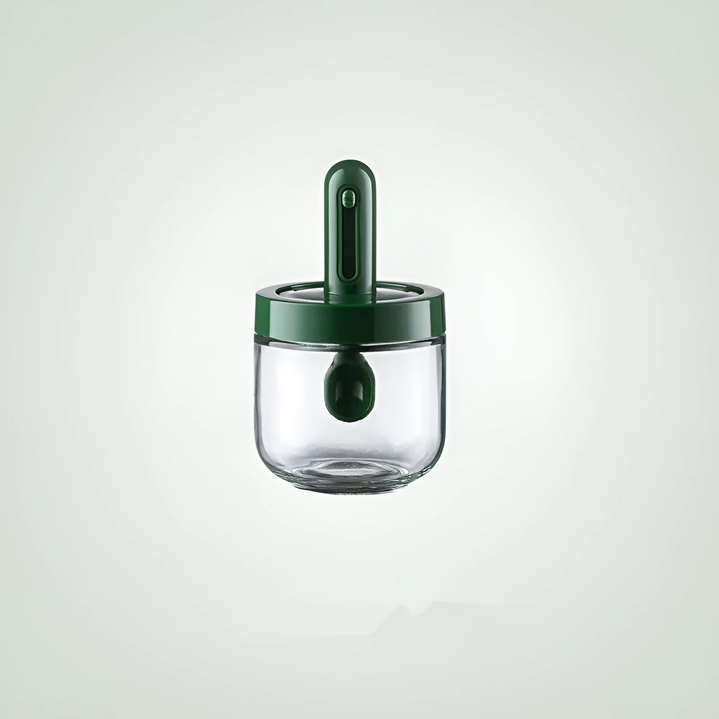 Telescopic glass seasoning bottle in transparent grey long style for kitchen storage