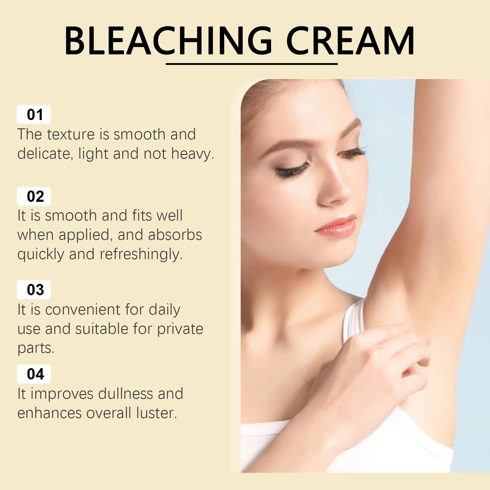 50g jar of vitamin C whitening cream for face skin lightening and pigment correction