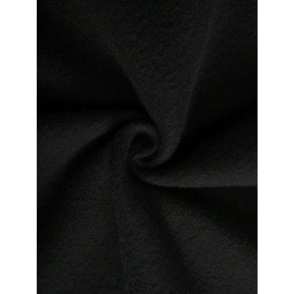 Men's black pullover hoodie with 3D stereo print pattern on front, long sleeves, spandex fabric