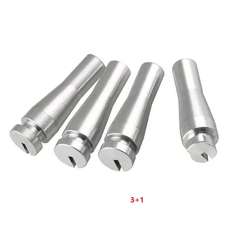 Silver aluminium car lock cable repair kit with four parts for Ford F150 F250 F350 cab rear latch