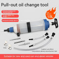 Manual oil change pump with dual suction and injection functions in three barrel sizes