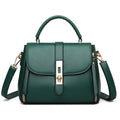 Women's square vertical messenger bag in soft PU leather with adjustable shoulder strap