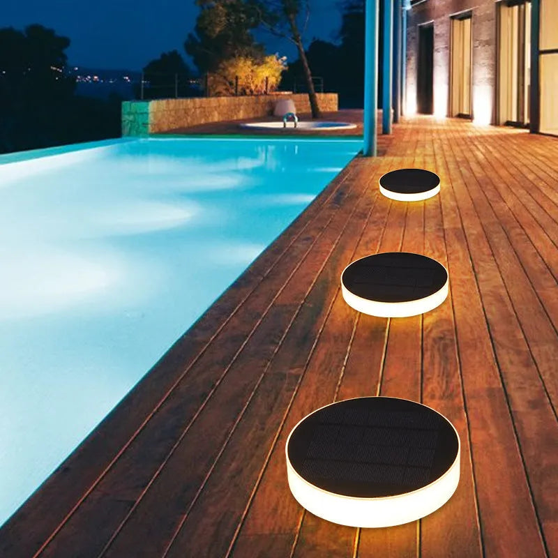 Solar underground light, IP44 outdoor household lamp, round or square decorative ground light, rated power 5, 36V and below.