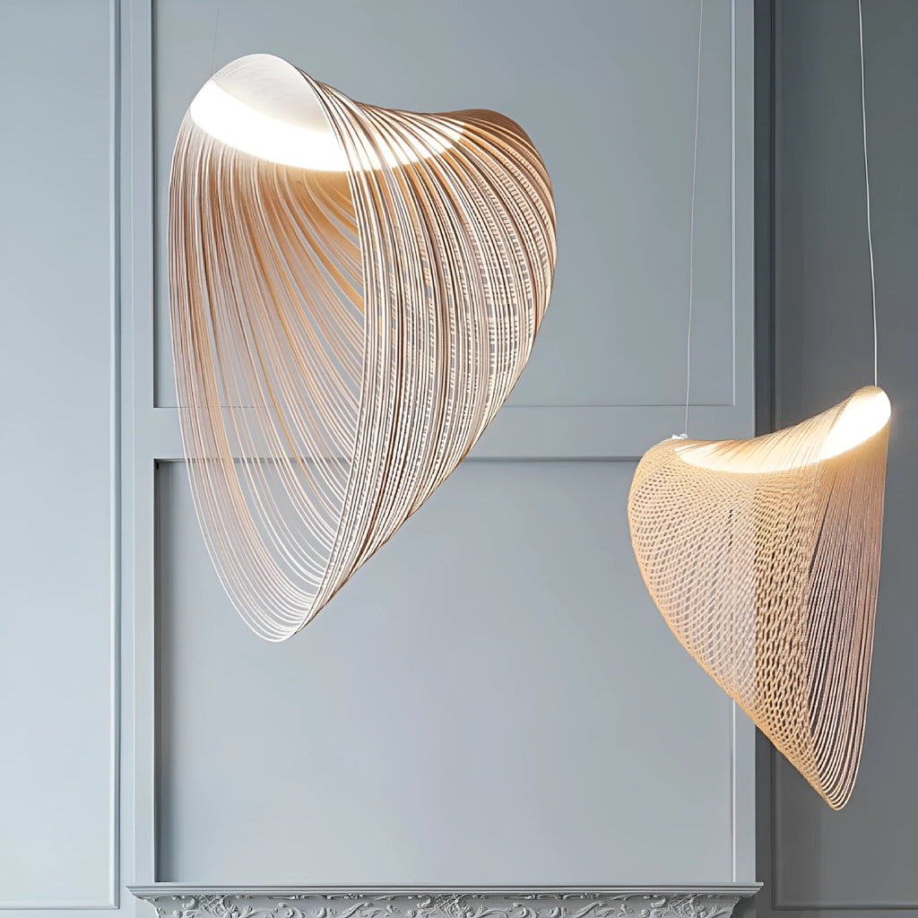 Wood LED pendant light with PMMA lampshade in 40cm, 60cm, or 80cm for dining room or bar table